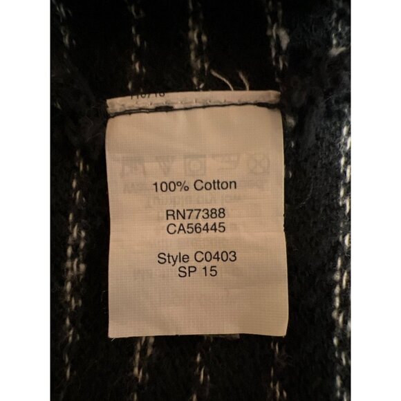 Madewell Striped Side Lace Top Pop On Cotton Women's Top Size XS - Picture 7 of 8